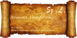 Szecsei Leonóra névjegykártya